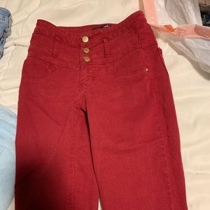 High waisted super skinny jeans